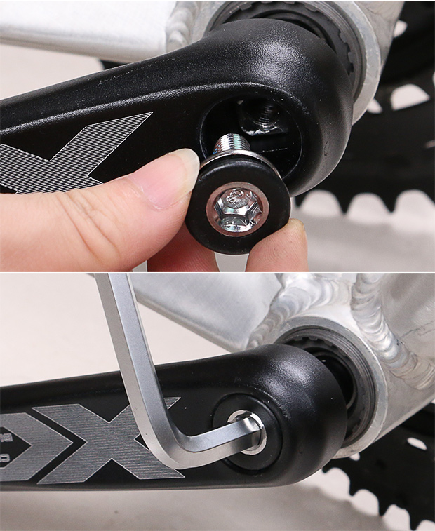 山地车公路车内六角方孔中轴防水螺丝防尘曲柄牙盘自行车配件