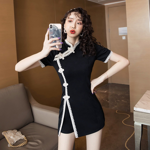 2020 cheongsam temperament two piece sexy women’s dress
