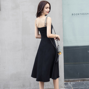 A-line Japanese and Korean Slim New suspender dress