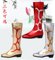 Hot minority Mongolian shoes Tibetan dance shoes Womens dance stage performance shoes-elastic high boots
