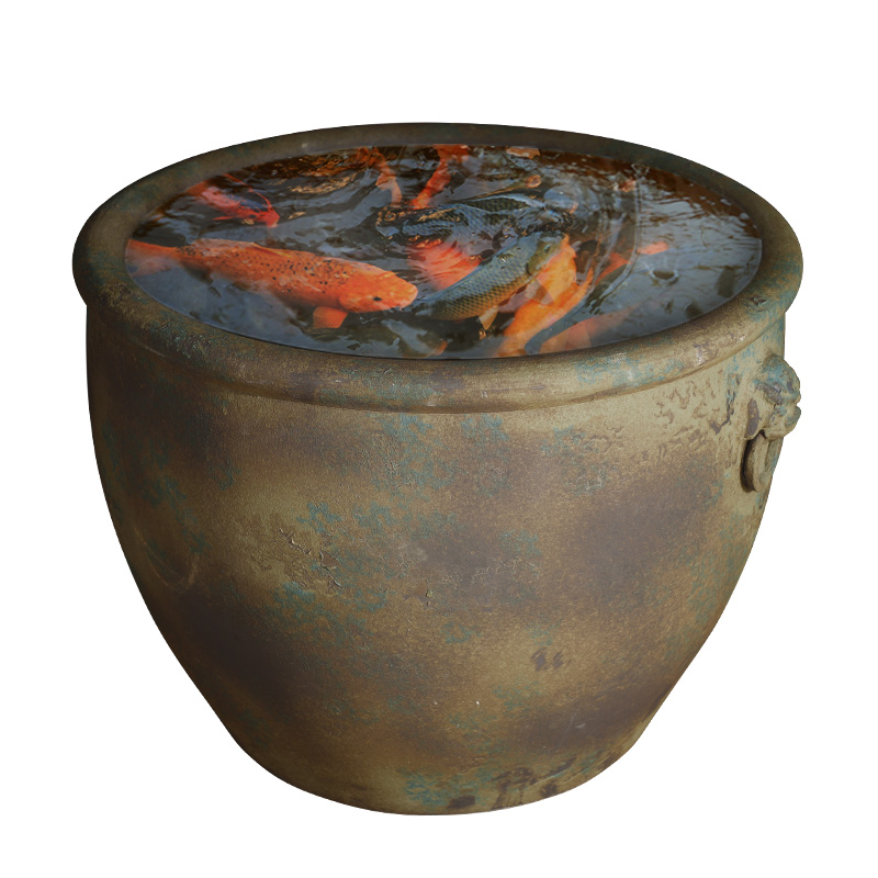 Jingdezhen ceramic VAT aquarium turtle pond lily large sitting room ceramic tank head do old restoring ancient ways goldfish bowl