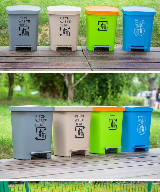 加厚塑料分类垃圾桶有盖脚踏式家用卫生间大号工业办公垃圾筒包邮