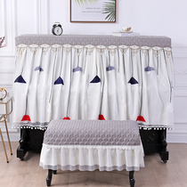 Nordic Chandelia Piano Hood Cartoon Lace Piano Dust Cover Halfbag Piano Decoration Opaque 100 hitch recommended