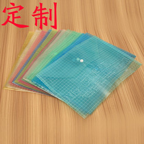 5 A4 P-buckle bags of plastic bags for students with transparent data collection bags Small trademark logo customization