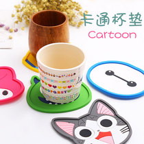 Household plate mat insulated table mat Creative cartoon Non-scaling silicone cup cushion cushion anti-sliding cushion