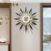 Maple Lan love Nordic Creative Time watch iron wall clock living room home fashion snowflake hanging wall atmospheric restaurant Wall watch