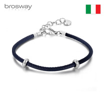 brosway Europe and the United States light luxury fashion personality leather rope DIY bracelet Finished string beaded bracelet Female literary Sen department