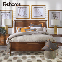 Meike Meijia rehome modern craftsman double bed solid wood bed plate 1 8 meters 1 5 simple modern furniture