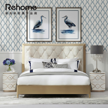 Meike Meijia rehome fragrant table light dance city light luxury French solid wood bedside table combination