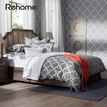 Meikemei rehome Starlight Milan double bed solid wood bed combination 1 8 meters 1 5 modern minimalist master bedroom