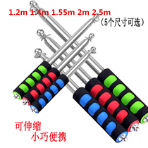 Stainless Steel New Buddha Flag Flagpole Guide Commanding Flagpole Portable Telescopic Flagpole Building to introduce combat deployment