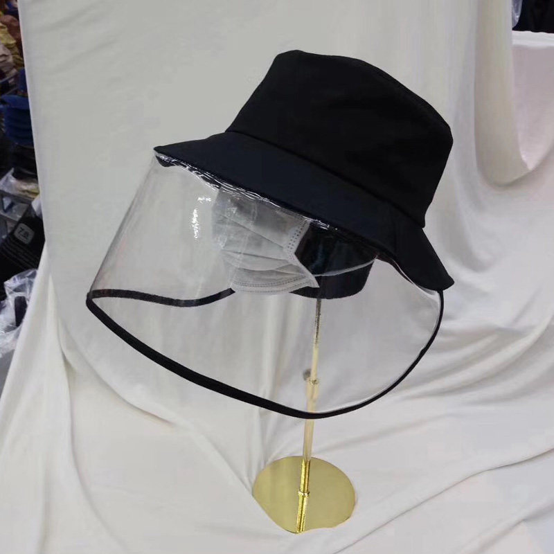 韩国全面防护罩帽女防飞沫唾沫帽子男防疫头罩飞溅遮脸防尘渔夫帽