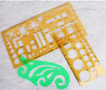 Round template size building drawing furniture indoor geometry oval template curve plate coordinate ruler