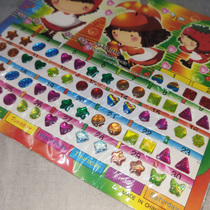 80 back nostalgic classic earrings earrings with beautiful forehead eyebrows with shiny solid childhood colorful stickers