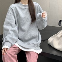 Port Taste Loose with Lazy Wind without hat Hood Fake two sets 100 Lap Necropolis Womens Ins Chauchspring Autumn Thin Jacket Jacket