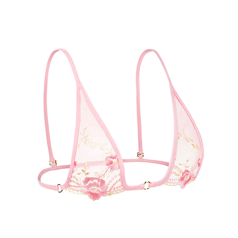 French Lola Luna Art Underwear [Powder Crystal] Girl Pink Traceless Cup Bra Female