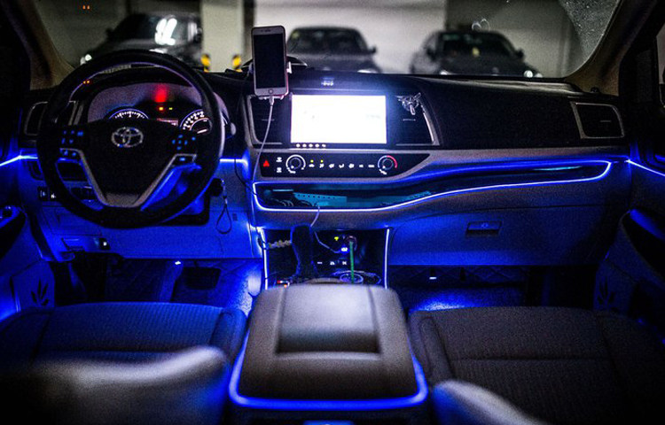 汽车冷光灯led改装灯装饰灯中控台灯冷光线氛围灯仪表灯中网灯条