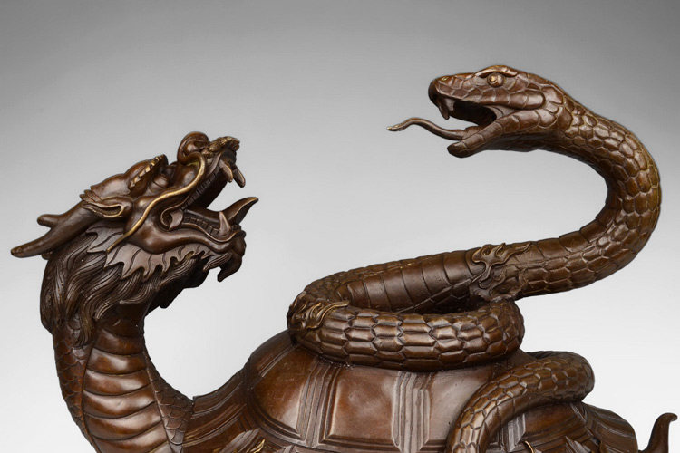 吉祥黄铜玄武摆件龟蛇玄武摆设玄天上帝真身金钱玄武大号工艺礼品