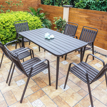 Outdoor table and chair combination three-piece outdoor leisure villa garden outdoor terrace balcony iron waterproof chair