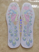 Pure hand adhesion of 6 layers of pure cotton cloth 14CT whiteboard floral mat semi - finished product 6 pairs of non - wiring