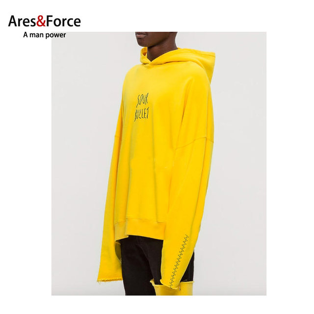 Ares/Force letter embroidered hooded fat guy men's hip-hop hip-hop plus fat plus size sweatshirt