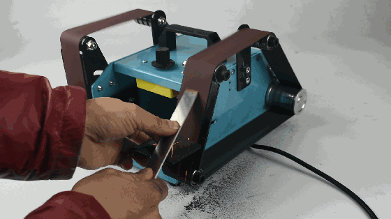 东润台式双轴砂带机砂光机抛光打磨磨刀工具 950w大功率砂带机_不打折