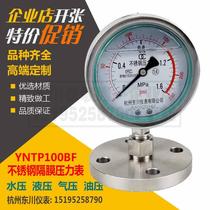 YNTP100BF All stainless steel flange diaphragm shock-resistant pressure gauge DN15 DN20 DN25 etc