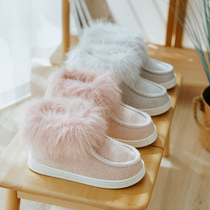 Moon Shoes Winter High Help Postpartum Bag Heel Large Code Warm Pregnant Women Shoes Non-slip External Wear Plus Suede Autumn Winter Maternity Slippers