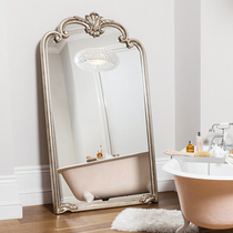 European style retro floor mirror cloakroom dressing mirror floor full length mirror clothing store fitting mirror fireplace porch mirror