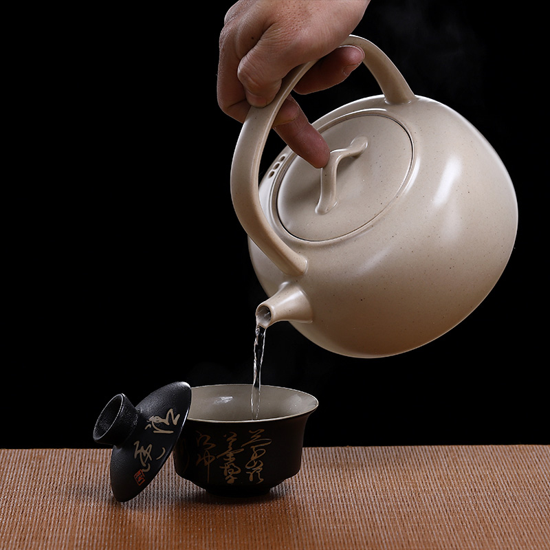 Morning high ceramic large household electrical TaoLu boil water jug white clay pot of boiling kettle girder tea kettle