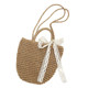 ຖົງເຟືອງ crossbody bag seaside vacation beach bag 2024 new portable shoulder bag bow woven bag women summer