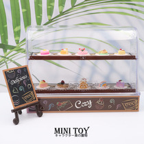 Mini doll house simulation cake cabinet sign rack cake plate home desktop decoration model small ornaments