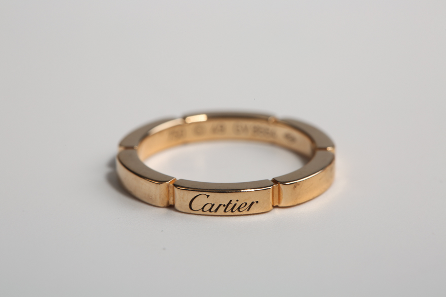 [9.5新]卡地亚cartier18k玫瑰金女士戒指 9号