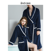 Nightgown womens winter coral velvet thickened lengthened flannel couple bathrobe comfortable autumn and winter mens thickened bathrobe