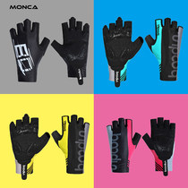 Monka cycling gloves Mens and womens half-finger summer breathable wear-resistant mountain road bike equipment silicone bicycle gloves