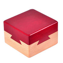 Wooden storage Ruban Box Hyun Box Ruban Cube Kong Ming lock puzzle burn Brain unlock Unring toy