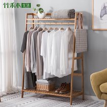 Cloakclothes hanger landing bedroom Easy clothes hanger Nan Bamboo floor bedroom Living room Creative hanging clothes hanger