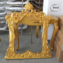 PU frame Vintage silver European wall mounted bathroom mirror Bathroom mirror Sink beauty salon mirror