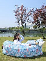 Music festival inflatable sofa ins lazy outdoor waterproof single air cushion bed Camping net celebrity creative personality small list