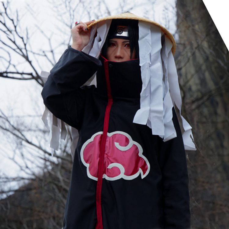 火影忍者cos服装 宇智波鼬红云袍披风晓组织鼬衣服晓cosplay风衣_7折