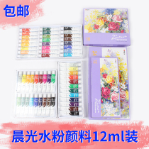 Morning light stationery water powder painting paint 121824 color Picasso water powder paint country Painting students contact painting