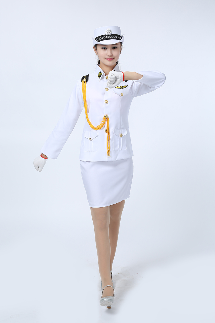 升旗国旗班仪仗队礼服舞台演出服女乐队军鼓海军军装制服套装