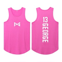 Basketball Vest Training Running Sports Fitness Speed Dry Loose Pure Color Irwin Sleeveless Blouse shoulder Male Summer