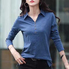 女装全棉长袖衬衫春秋季2022年新款韩版宽松百搭竹节棉纯棉衬衣夏价格比较
