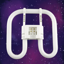 Energy-saving lamp three-base color 2D butterfly tube 21W38W white light ceiling light source bright ballast optional U tube