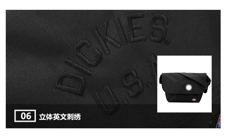 ferragamo c版d版 Dickies新品韓版潮流時尚百搭刺繡純色單肩斜跨差包D-C021 ferragamo鞋子c版d版