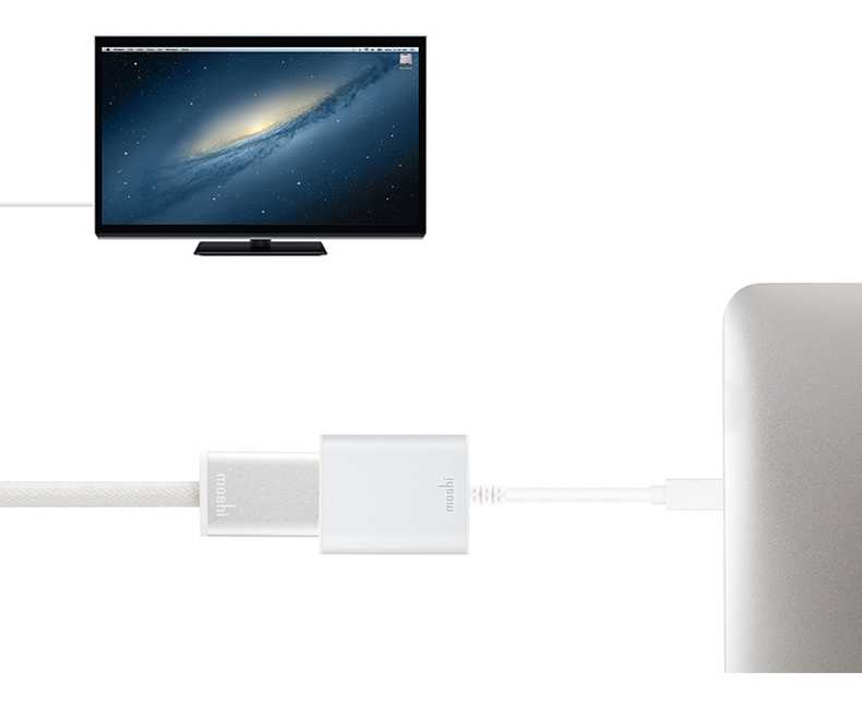 Apple аудио-, видео- кабель Moshi Mini DP HDMI 4K для Apple аудио-, видео- кабель Moshi Mini DP HDMI 4K для Moshi