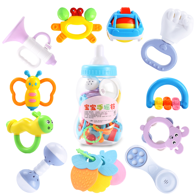 婴儿摇铃玩具0-3-6-12个月宝宝手摇铃手抓牙胶新生幼儿玩具0-1岁产品展示图4