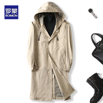 Romont 2020 autumn winter new wind clothes mens medium length business casual reflective jacket jacket mens pure cotton coat