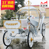 New product Golden crown European-style electric princess pumpkin carriage Wedding wedding float Wedding photography props hardtop carriage